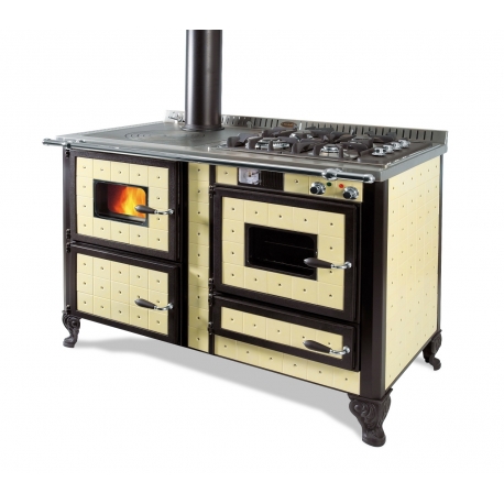 Cuisinière à bois bouilleur Mixte WEKOS 120 LGE Rustica